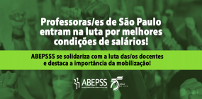 Professoras/es de São Paulo entram na luta por melhores condições de salários